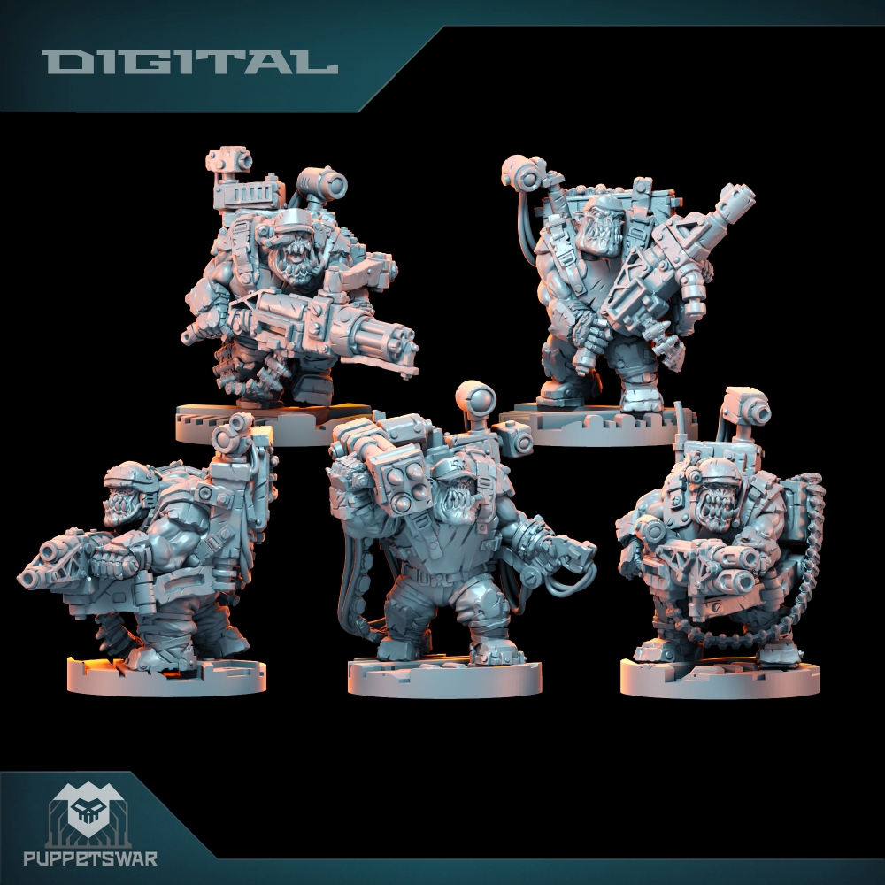 3D Printing Simulator - Orc Ultimate Badasses Squad, 녹색 피부