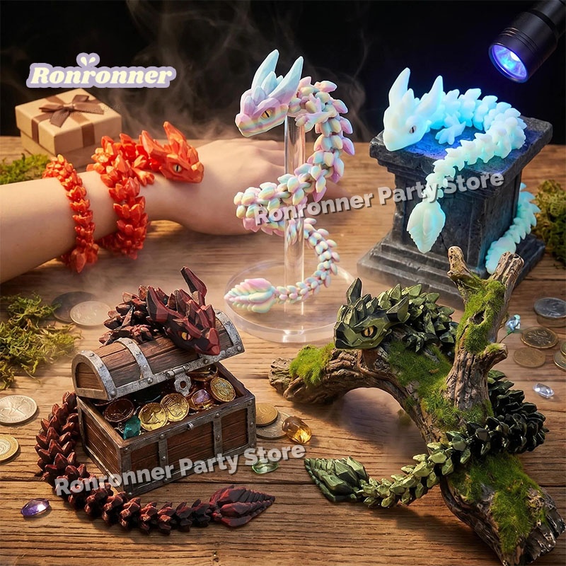 30CM 3D 인쇄 드래곤 오로라 빛나는 빛 보석 동물 - 3D Printing Action Figure 리뷰 및 가격