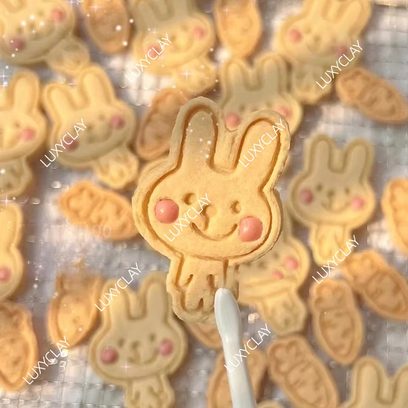 귀여운 만화 토끼 비스킷 몰드 부활절 토끼 당근 모양  - 3D Printing Rabbit 리뷰 및 가격