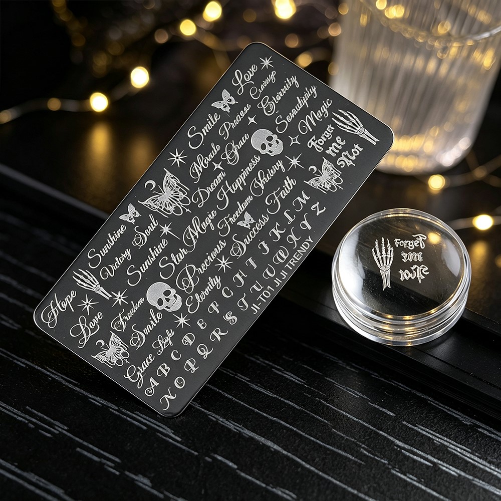 3D 해골 나비 할로윈 네일 스탬핑 플레이트 올드 잉글 - 3D Printing Template 리뷰 및 가격
