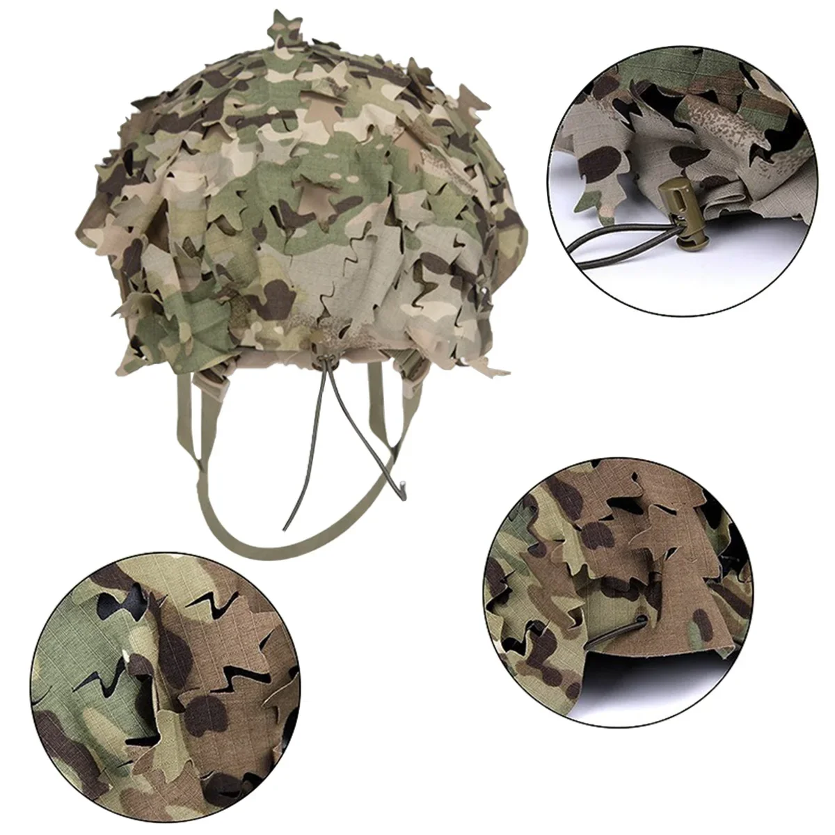 전술 3D 카모 레이저 컷 잎 모양 Airsoft 헬멧 - 3D Printing Laser Cutting 리뷰 및 가격