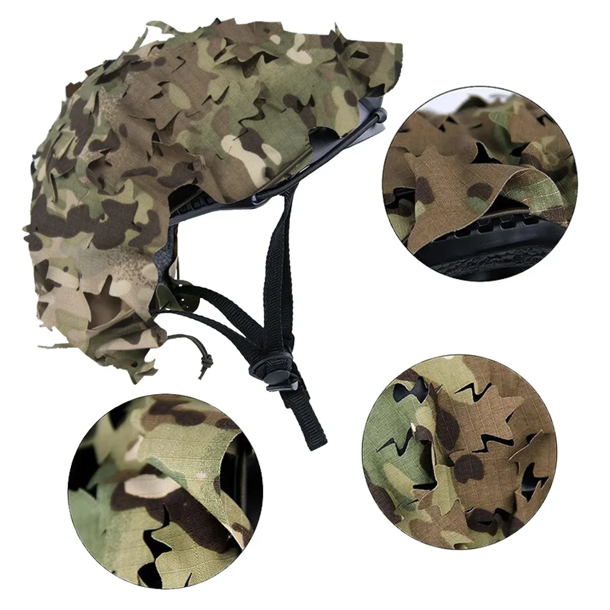 전술 3D 카모 레이저 컷 잎 모양 Airsoft 헬멧 - 3D Printing Laser Cutting 리뷰 및 가격