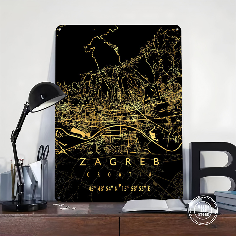 자그레브 지도 크로아티아 3D 질감 프린트 포스터 맞춤 - 3D Printing Zagreb 리뷰 및 가격