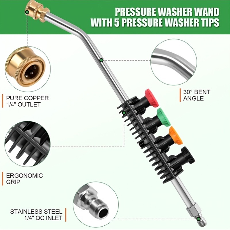 압력 세척기 연장 봉 30 °   1/4인치 퀵 커넥트 - Nozzle Cleaning Kit 리뷰 및 가격