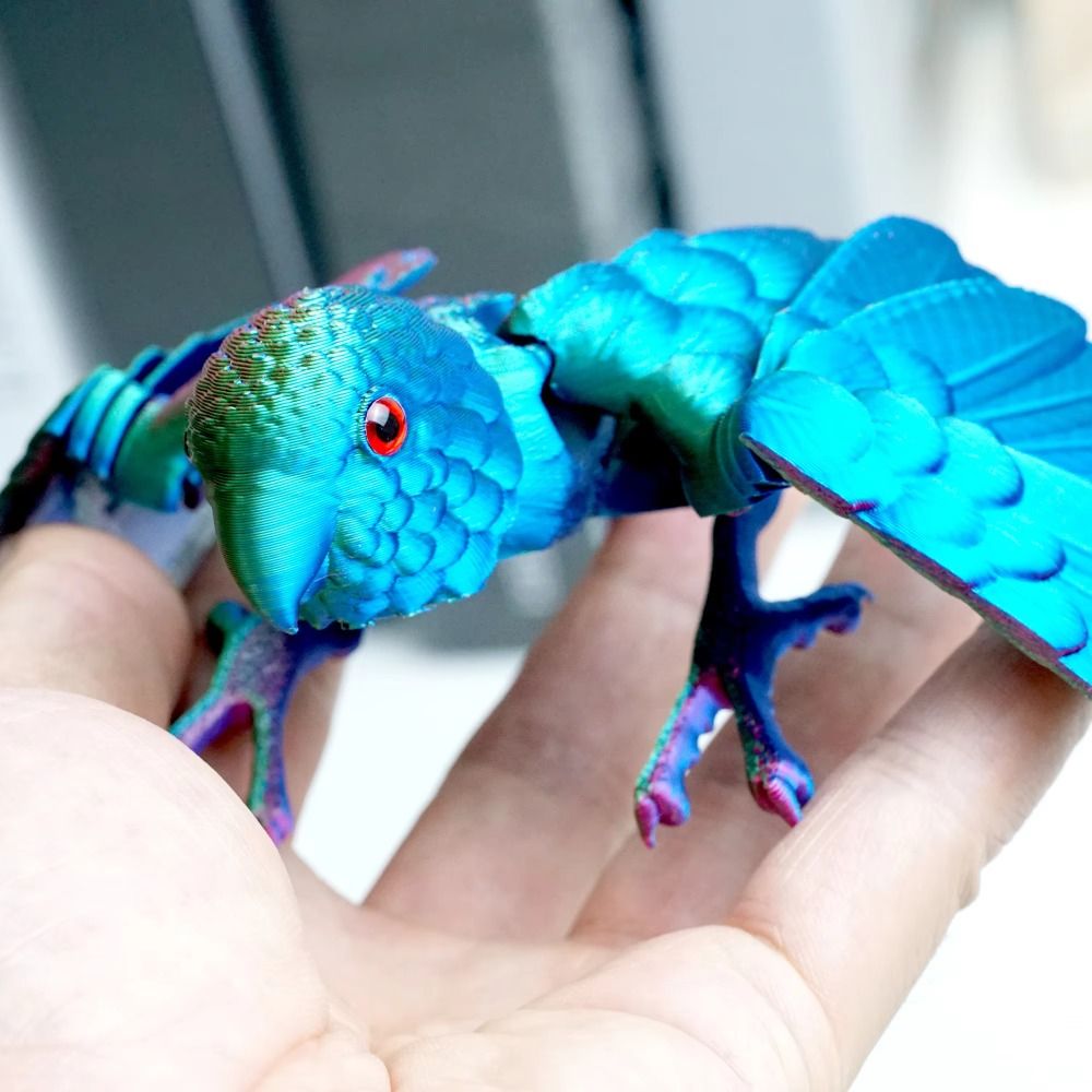 시뮬레이션된 눈을 가진 3D 프린팅 앵무새 모델, 유연 - 3D Printing Simulator 리뷰 및 가격