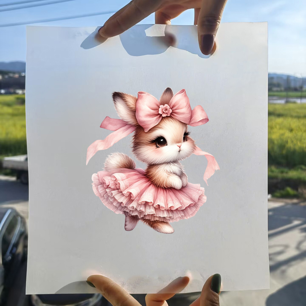 15cm 어린이 꽃 토끼 동물 철 열전달 스티커 DTF - 3D Printing Rabbit 리뷰 및 가격