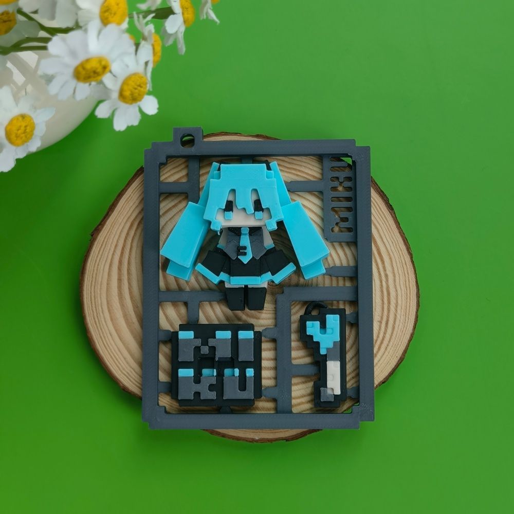 3D 프린팅 귀여운 픽셀 하츠네 미쿠 반조립 모델, 베 - 3D Printing Gundam 리뷰 및 가격