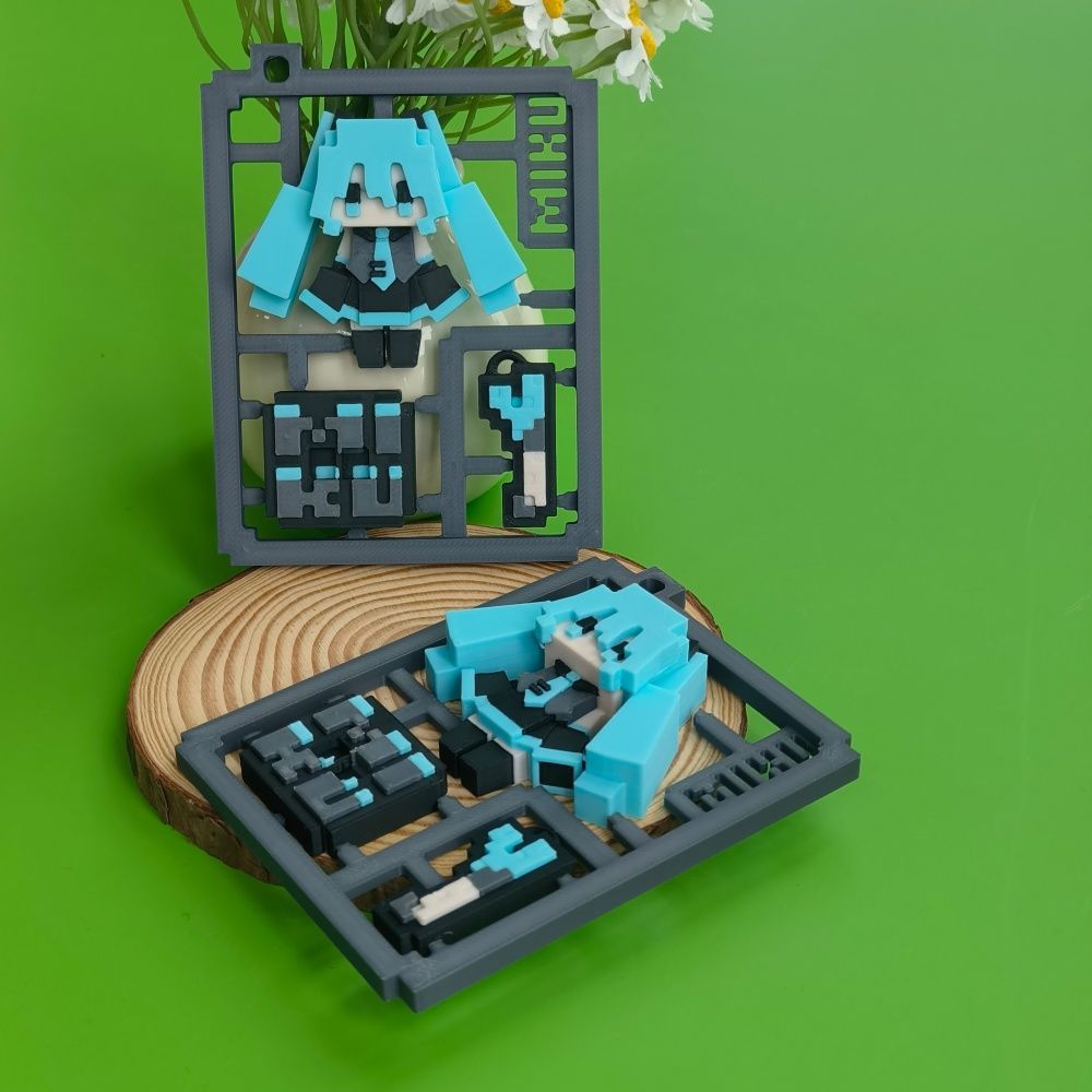 3D 프린팅 귀여운 픽셀 하츠네 미쿠 반조립 모델, 베 - 3D Printing Gundam 리뷰 및 가격