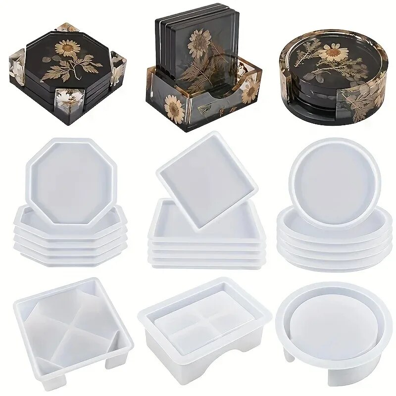 코스터 수지 금형 세트에는 1pc 코스터 보관 상자 금 - 3D Printing Epoxy Resin 리뷰 및 가격