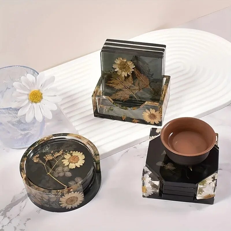 코스터 수지 금형 세트에는 1pc 코스터 보관 상자 금 - 3D Printing Epoxy Resin 리뷰 및 가격