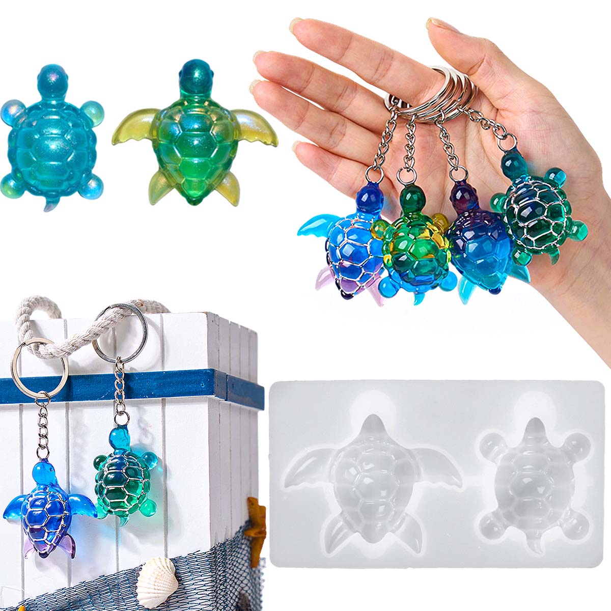 3D 바다거북 열쇠고리 실리콘 몰드 DIY 해양 테마  - 3D Printing Epoxy Resin 리뷰 및 가격