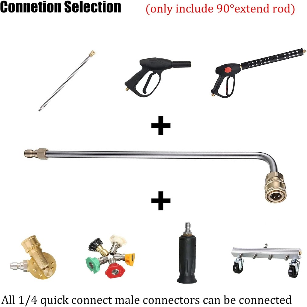 13.4인치 실버 고압 세척기 연장봉, 90도 °    - Nozzle Cleaning Kit 리뷰 및 가격